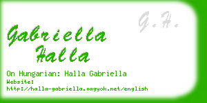 gabriella halla business card